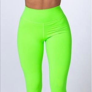 Muscle Nation Neon Green Scrunch Butt Leggings